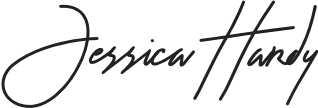 The image shows a handwritten signature in black ink on a white background. The signature reads Jessica Hardy in cursive script.