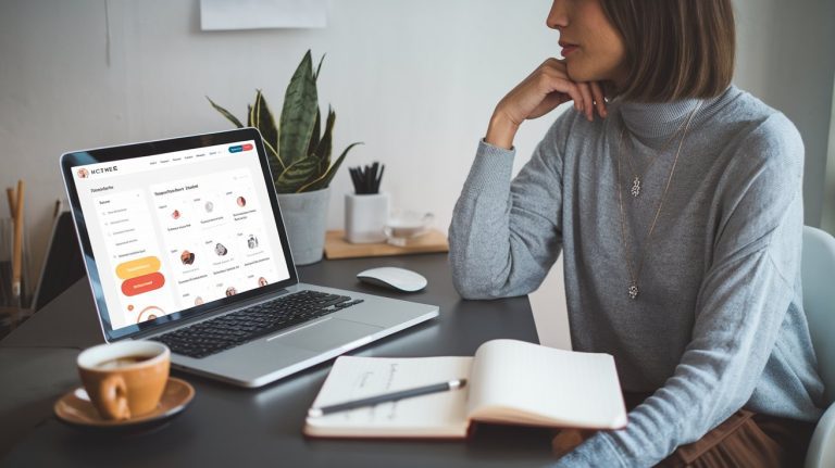 Woman deciding How to Choose a Profitable Niche for her blog website.